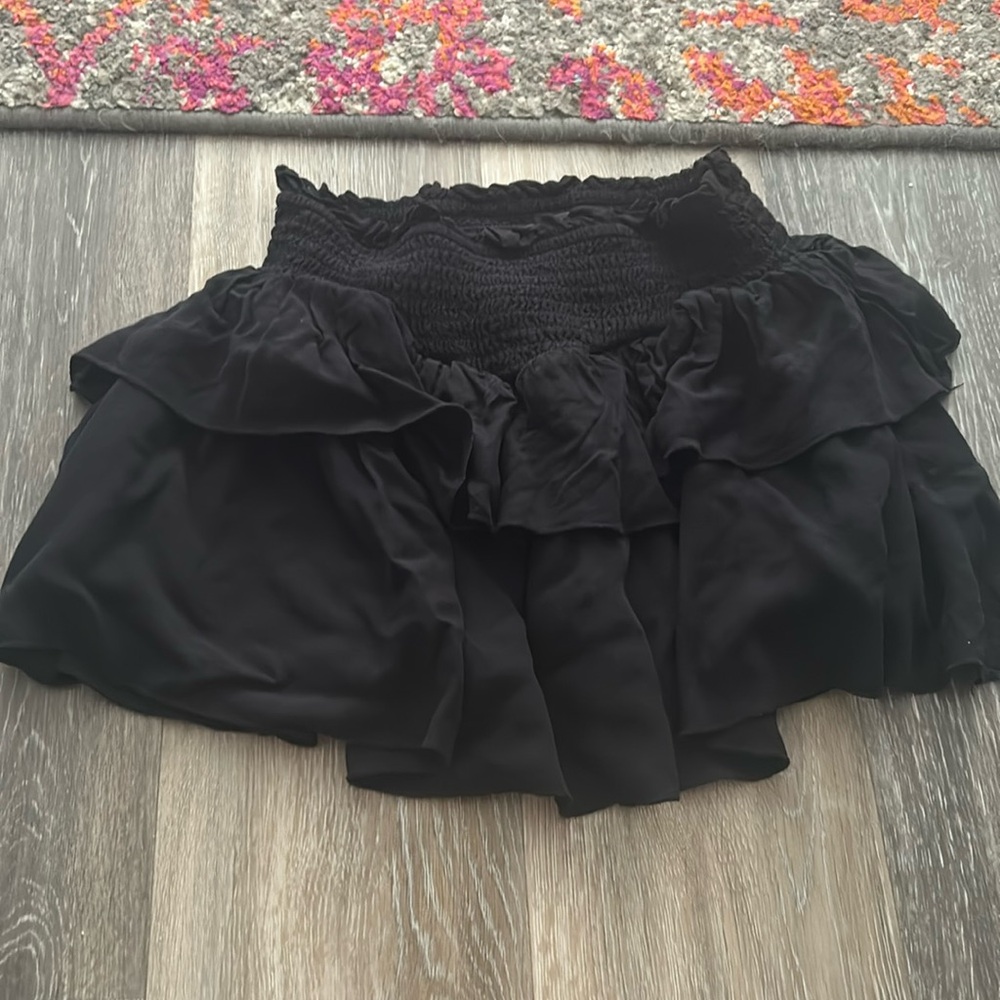 Katie J nyc brooke black tiered ruffle skirt